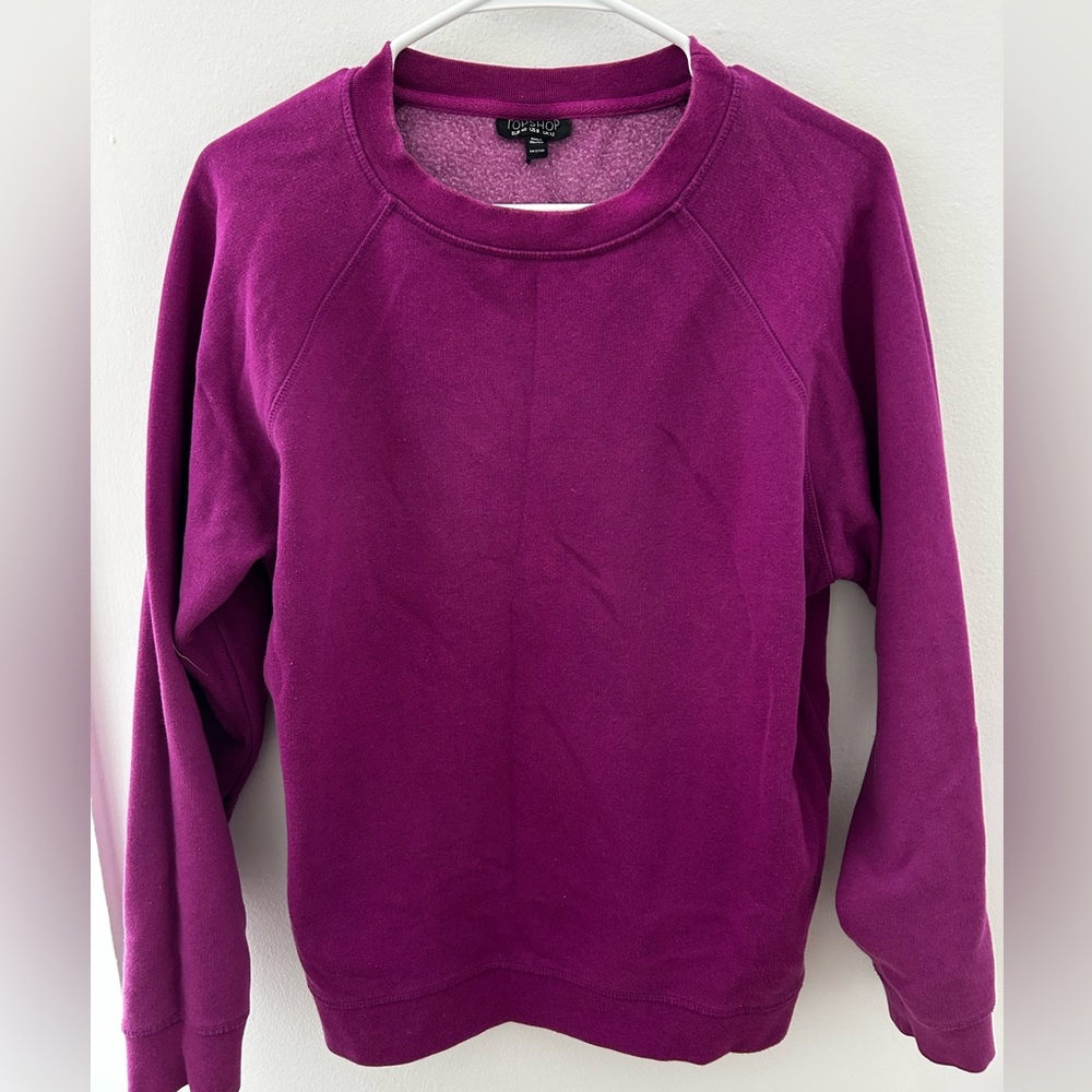 Topshop Magenta Hoodie
